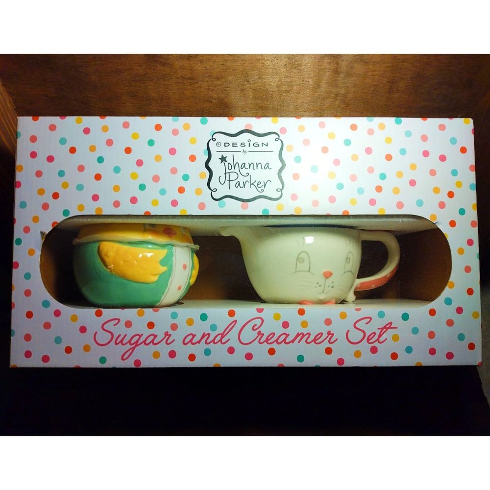 Johanna Parker Sugar and Creamer Set - Easter Chick & Bunny